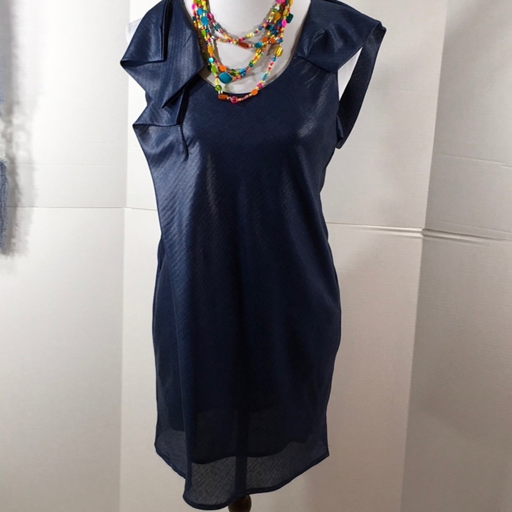 Esley blue shift dress